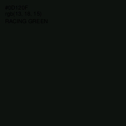 #0D120F - Gordons Green Color Image